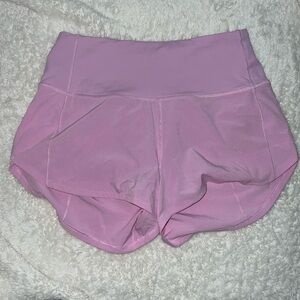 EUC Lululemon Speed Up High-Rise Lined Short 2.5" Vitapink